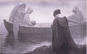 A la tierra desconocida, Bibbys Annual, 1916-1917 de Edmund Blair after Leighton
